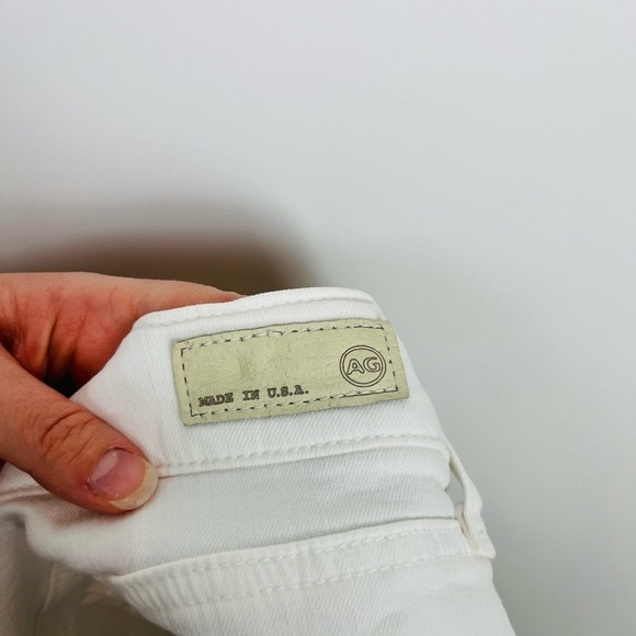 AG Adriano Goldschmied The Daisy Low-Rise White Denim Cut Off Shorts - Picture 5 of 5